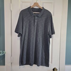 Vince Men's Gray Polo Shirt | 100% Cotton | Size XL Modern Minimalist Golf